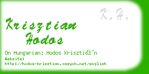 krisztian hodos business card